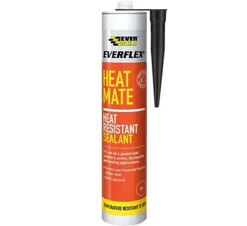 Everbuild Heat Mate Heat Resistant Silicone Sealant- Black