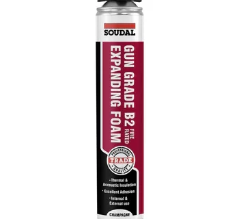 Soudal B2 Gun Grade Fire & Acoustic PU Foam- 750ml